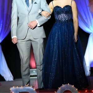 Navy Blue Prom Dress